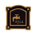 Ver imagem 1 de Visor Leitura Agua Dallas Ouro Alumínio Fundido 19x19cm Metal Mig 517mtm
