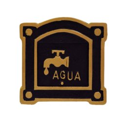 Visor Leitura Agua Dallas Ouro Alumínio Fundido 19x19cm Metal Mig 517mtm - 1