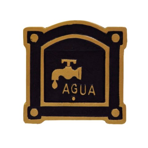 Visor Leitura Agua Dallas Ouro Alumínio Fundido 19x19cm Metal Mig 517mtm