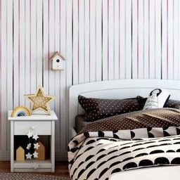 Papel de Parede Adesivo Listrado degrade Branco Rosa Cinza - 1