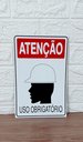 Ver imagem 4 de Kit 2 Placa de Sinalização Obrigatorio Capacete Segurança