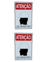 Ver imagem 1 de Kit 2 Placa de Sinalização Obrigatorio Capacete Segurança