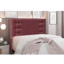 Ver imagem 2 de Cabeceira Cama Box Solteiro 90 Cm Gênova Veludo Vinho S04 - D'Rossi