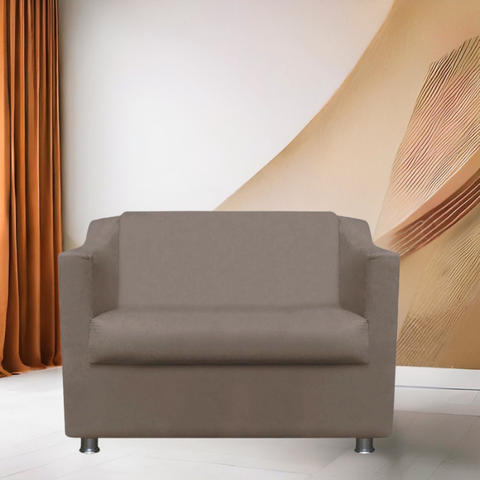 Namoradeira Bia Decorativa Reforçada Recepção Clinica Salão Sala de Estar Suede Capuccino