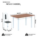 Ver imagem 3 de Conjunto para Sala de Jantar com 4 Cadeiras Lívia Branco/Preto