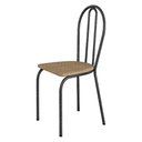Ver imagem 5 de Kit 6 Cadeiras de Cozinha Texas Estampado Rattan Pés de Ferro Cromo Preto - Pallazio