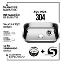 Ver imagem 1 de Cuba Cozinha Aço Inox American Steel 304 56x34x14 Numero 2
