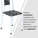 Ver mais imagens de Conjunto de Mesa Tubular com 6 Cadeiras Lara Branco/Preto