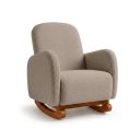 Ver imagem 6 de Poltrona Amamentação Soft Bouclé Base Balanço com Puff:Cappuccino