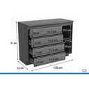 Ver imagem 3 de Bancada Modulada Balcão 1PTA 4GAV 120 Liga Canela Kappesberg