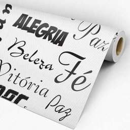 Papel de parede adesivo vinílico Palavras Alegria Paz Fé Prosperidade - 3