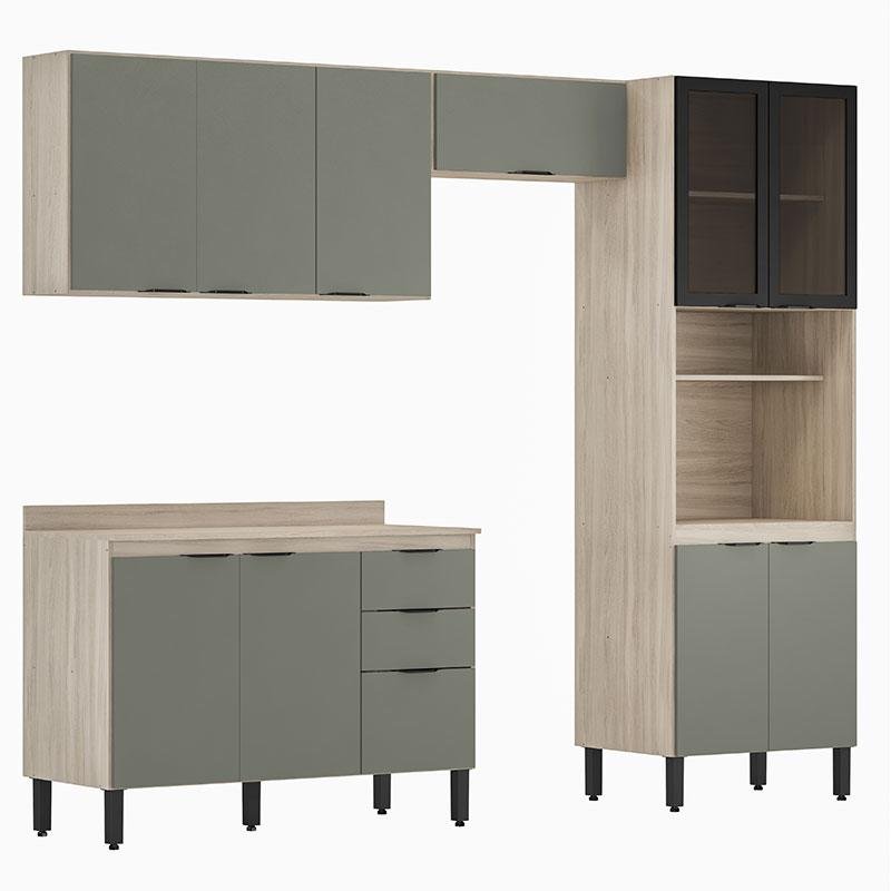 Cozinha Modulada Firenze FI0002 Avena Menta - Demóbile - 2