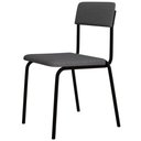 Ver mais imagens de Kit 02 Cadeiras Estofada para Sala de Jantar Sense Preto C01 Linho Cinza Claro - Lyam Decor