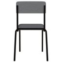 Ver imagem 7 de Kit 02 Cadeiras Estofada para Sala de Jantar Sense Preto C01 Linho Cinza Claro - Lyam Decor