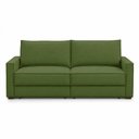 Ver imagem 3 de Sofá Sala de Estar Nilo Retratil Manual Bipartido 250cm 4 Lugares Bouclê Verde Claro m1 - Monari Des