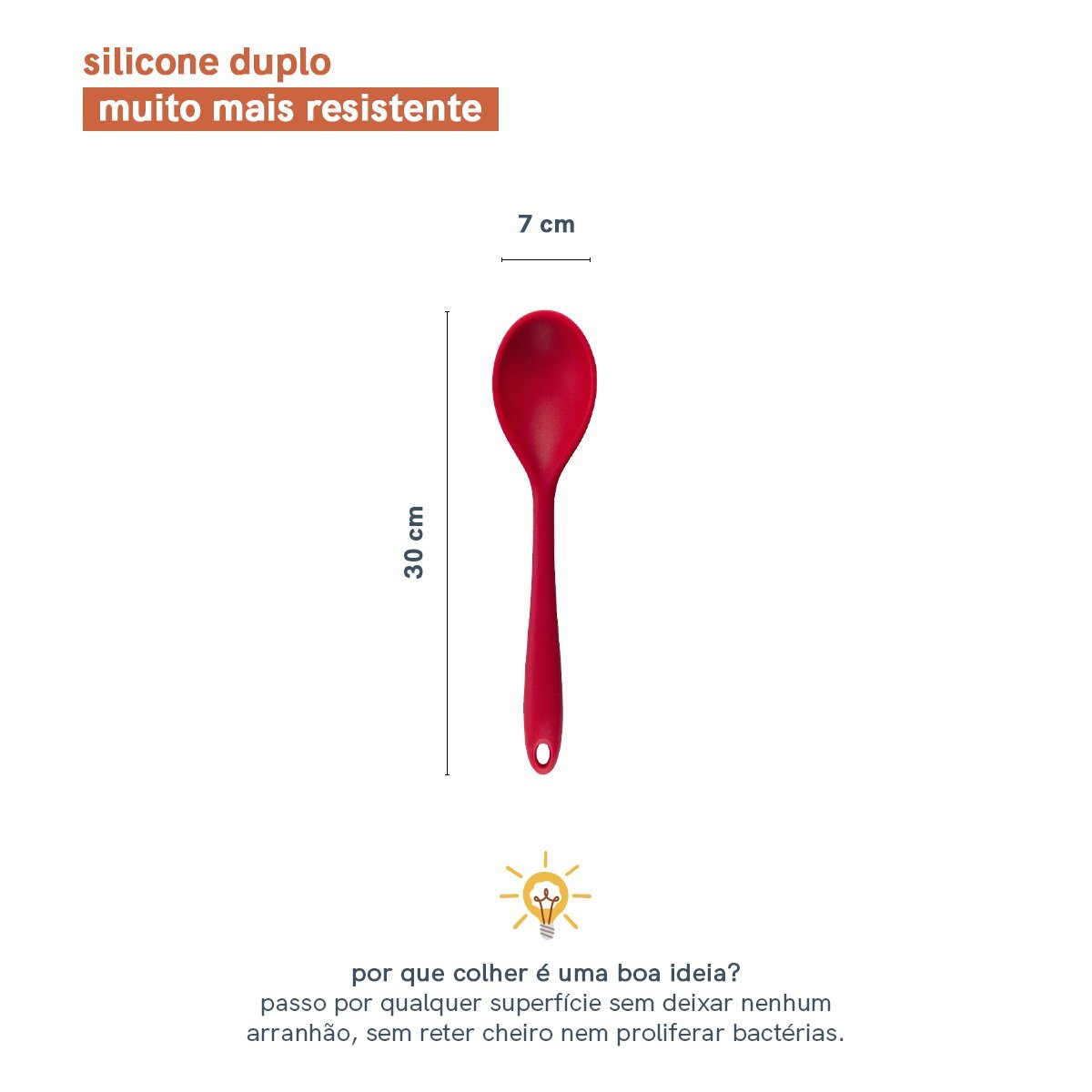 COLHER DE SILICONE DUPLO - OIKOS - 2