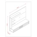 Ver imagem 3 de Painel Bancada para Tv até 50'' Led 2 Portas Suspensa Frizz Select Calacata Off White - Madetec