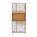 Ver imagem 4 de Cozinha Kit Cassia 6 Portas Damasco Off White - Poquema