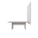 Ver imagem 2 de Mesa de Reunião com Painel de TV para Escritório F5 Industrial MDP 200cm Cinza F5 Office