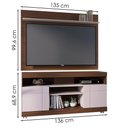 Ver imagem 3 de Rack Yara e Painel Maia Tv 55 Pol 136 Cm 5016 Nogueira Real Off White Colibri