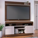 Ver imagem 1 de Rack Yara e Painel Maia Tv 55 Pol 136 Cm 5016 Nogueira Real Off White Colibri