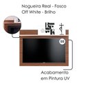 Ver imagem 7 de Rack Yara e Painel Maia Tv 55 Pol 136 Cm 5016 Nogueira Real Off White Colibri