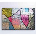 Ver imagem 5 de Quadro Vitral Geométrico Colorido Medidas 90x60 Cm Impressão Vidro Acrílico
