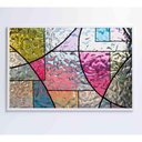 Ver imagem 3 de Quadro Vitral Geométrico Colorido Medidas 90x60 Cm Impressão Vidro Acrílico