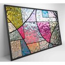 Ver imagem 7 de Quadro Vitral Geométrico Colorido Medidas 90x60 Cm Impressão Vidro Acrílico