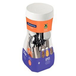 Faqueiro Inox 20 Peças Leme Cabo Cinza Tramontina - 2