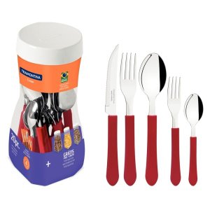 Faqueiro Inox 20 Peças Leme Cabo Vermelho Tramontina