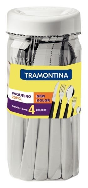 Faqueiro 20 Peças Aço Inox New Kolor Branco Tramontina - 2