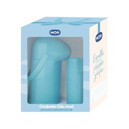 Garrafa Térmica Conjunto Céu Azul Embalagem Presente Mor - 1