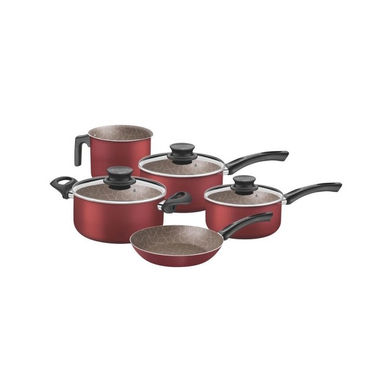 JOGO DE PANELAS 5PCS PARIS VERMELHO ANTIADERENTE TRAMONTINA