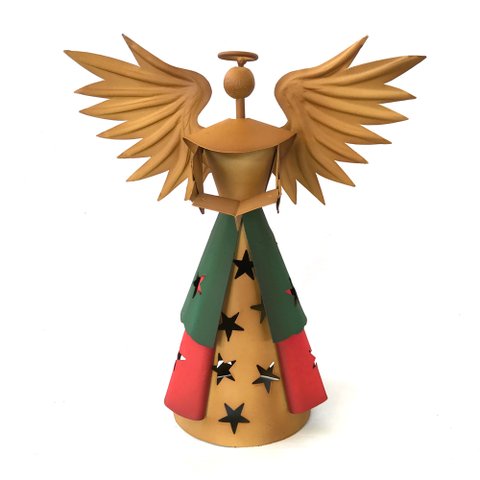 Querubim Rústico De Natal Com Livro Para Decoração de Mesa Libertas Rosas Artesanato Anjo Natalino C