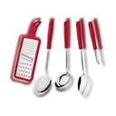 Ver imagem 1 de JOGO UTENSÍLIOS INOX 5 PEÇA EASY VERMELHO TRAMONTINA