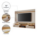 Ver imagem 6 de Painel para Tv até 75'' Nt1370 Off White/freijó Notável Móveis