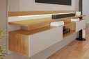 Ver imagem 4 de Painel para Tv até 75'' Nt1370 Off White/freijó Notável Móveis