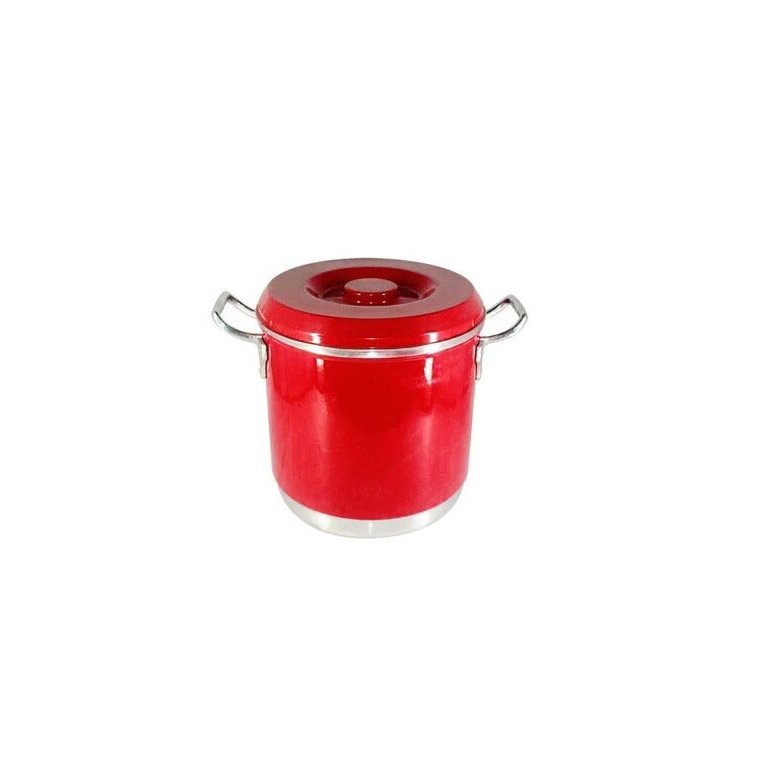 Caldeirão Hotel Com Alça Alumínio Vermelho 10 Litros