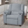 Poltrona Papai Manchester Reclinável Veludo Cinza - 1
