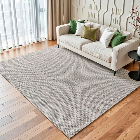 Tapete para Sala Tear Artesanal 1,40x2,00 Antiderrapante Itália Cru