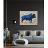Quadro Touro Bullish Pintura Original 100 X 130 Cm Joarez Filho Bullish, Bull, Touro, Mercado de Açõ - 6