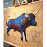 Quadro Touro Bullish Pintura Original 100 X 130 Cm Joarez Filho Bullish, Bull, Touro, Mercado de Açõ - 10