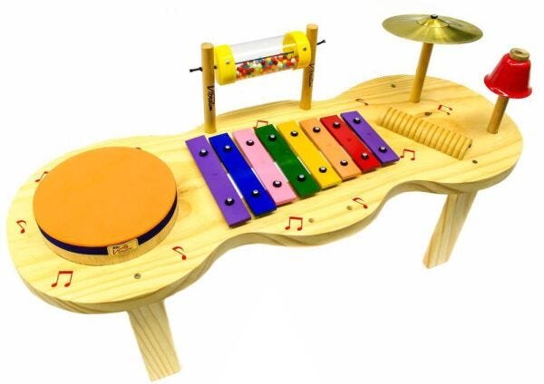 Pequena Percussão Baby de Madeira