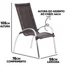 Ver imagem 3 de Jogo 3 Cadeiras e Mesa Alumínio para Área Jardim e Piscina Trama