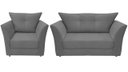 Ver imagem 1 de Kit Namoradeira + 1 Poltrona Decorativa Isis Suede Cinza Pés Madeira Ms Decor