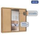 Ver imagem 6 de Guarda-Roupa 3 Portas de Correr 4 Gavetas com 1 Espelho 100% MDF Imperial New Marrom/Angelin/Duna