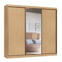 Ver imagem 3 de Guarda-Roupa 3 Portas de Correr 4 Gavetas com 1 Espelho 100% MDF Imperial New Marrom/Angelin/Duna