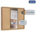 Ver imagem 6 de Guarda-Roupa 3 Portas de Correr 4 Gavetas com 1 Espelho 100% MDF Imperial New Marrom/Angelin/Duna