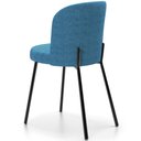 Ver imagem 7 de Kit 3 Cadeiras para Sala de Jantar Cozinha Estofada Gavi L02 Linho Azul - Lyam Decor